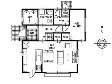 とある工務店が出した習字教室の図面